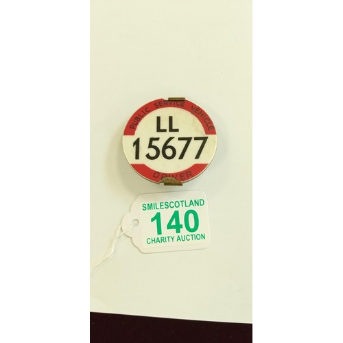 140 - Drivers bus badge LL15677