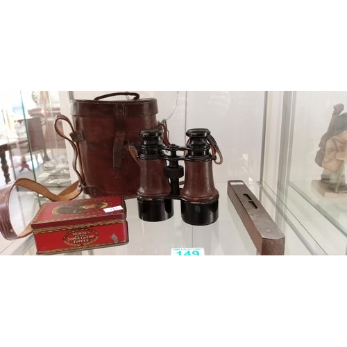 149 - Selection of collectables to include binoculars in original case, Thornes Extra Super Creme Toffee t... 