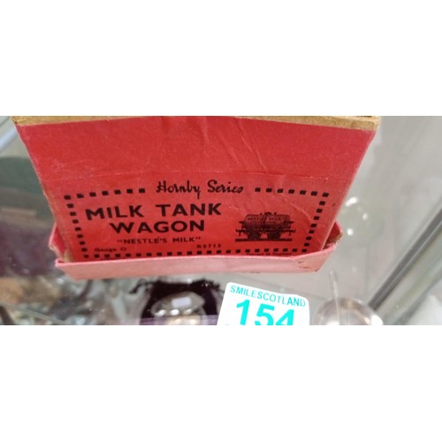 154 - Hornby series Milk tank wagon gauge 0 RS715