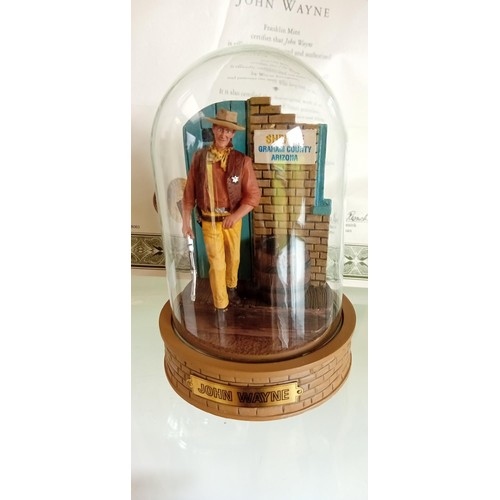 166 - Franklin Mint John Wayne ornament with COA