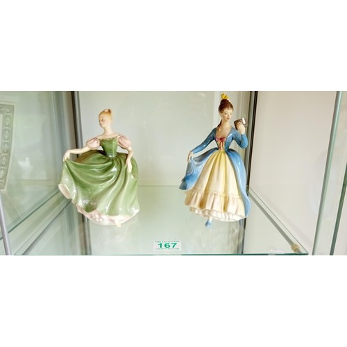 167 - 2 Royal Doulton ladies Michelle HN2234 & Leading Lady HN2269