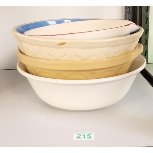 215 - Selection of vintage kitchen mixing bowls