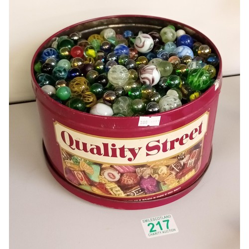 217 - Large selection of marbles