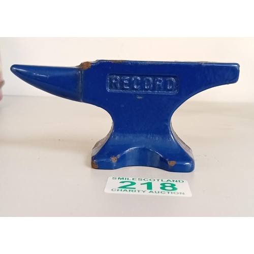 218 - Miniature record anvil