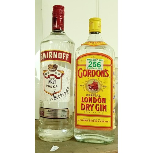 256 - 1L Smirnoff & London Dry Gin