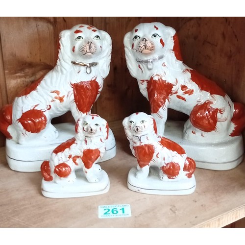 261 - Vintage mounted wally dogs