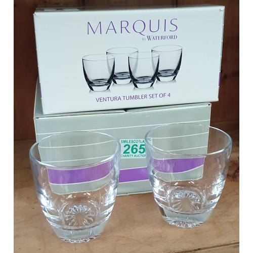 265 - 8 Waterford crystal marquis tumblers