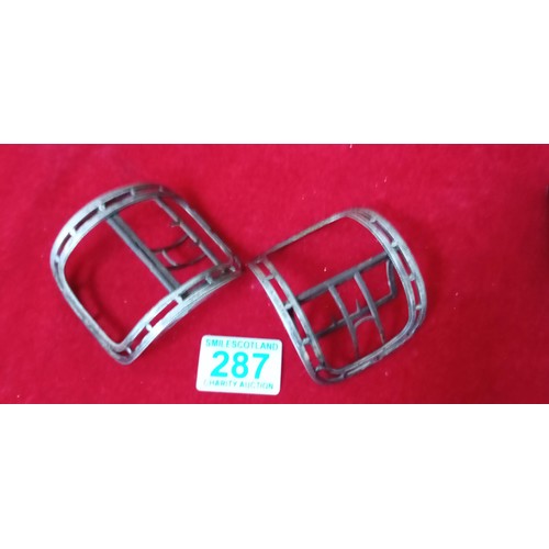 287 - Georgian shoe buckles with silver hallmarks