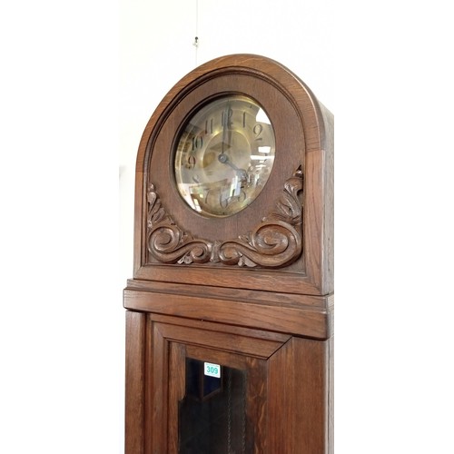 309 - Vintage German grand father clock