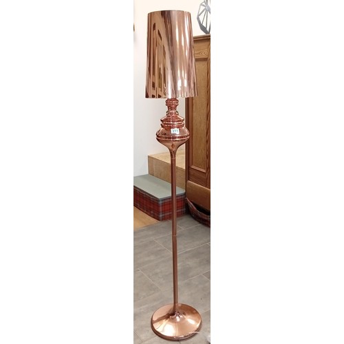 311 - Copper coloured standard lamp