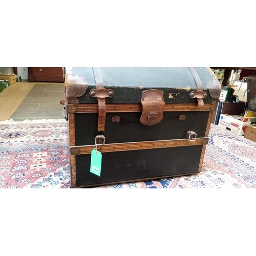 314 - Domed waterproof travelling trunk