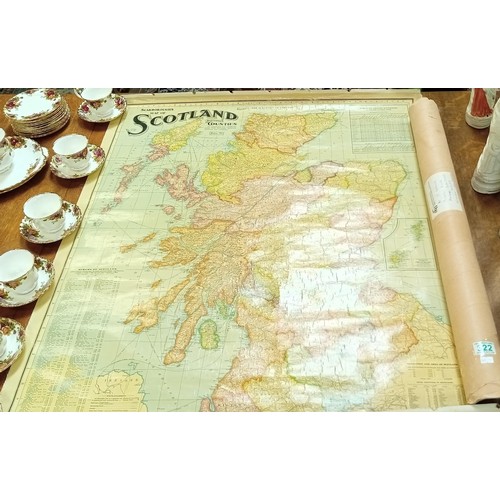 322 - Vintage map of Scotland by The Scarborough Company