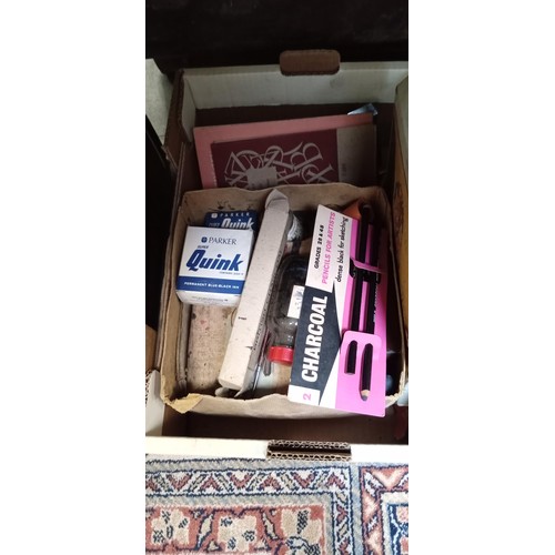 324 - 3 Boxes of mixed items plus a fire guard