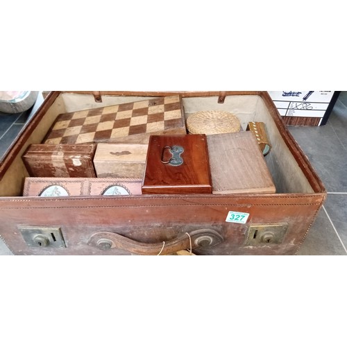 327 - Vintage case plus collectors boxes and more