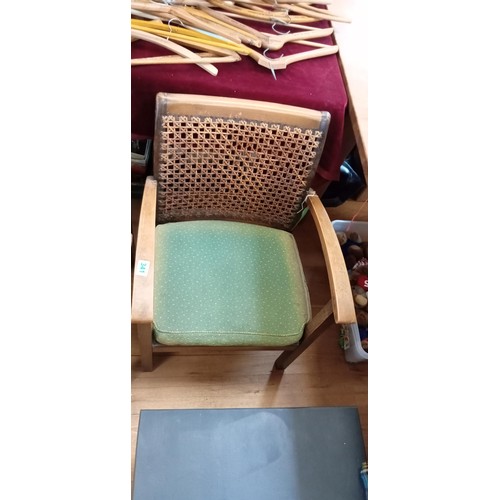 341 - 2 Rattan back chairs