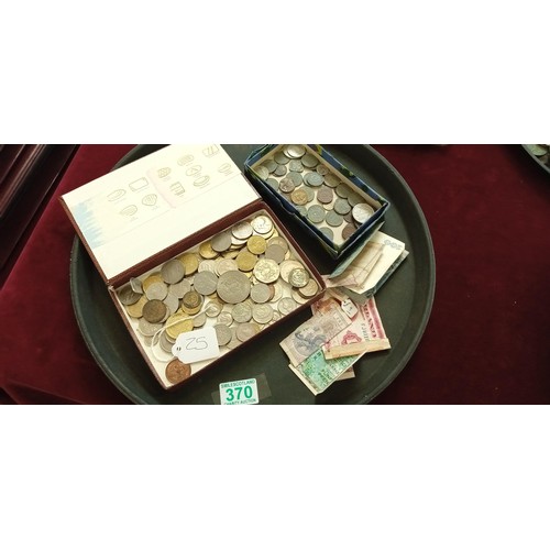 370 - Selection of collectable coins and notes