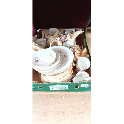 381 - Box of crockery