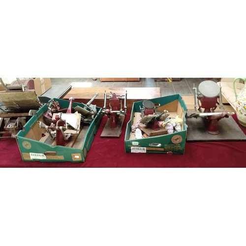 384 - Large selection of vintage printing press machines