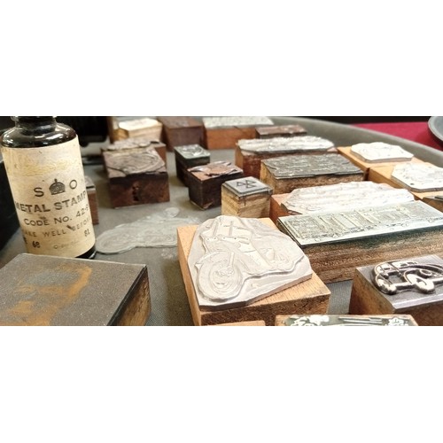 388 - Vintage printing blocks and others