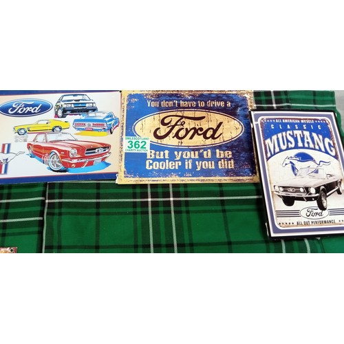 362 - 3 Small retro Ford signs