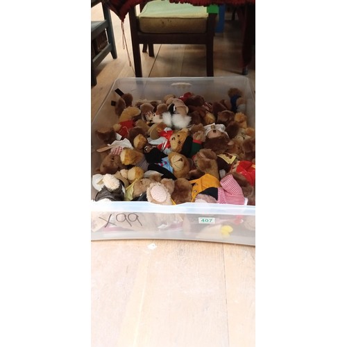 407 - Box lot of teddy bears