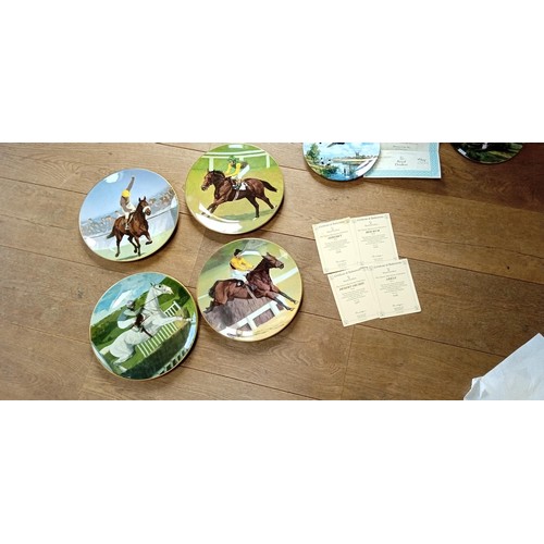 191 - Selection of collectable Spitfire plates & horse racing plates