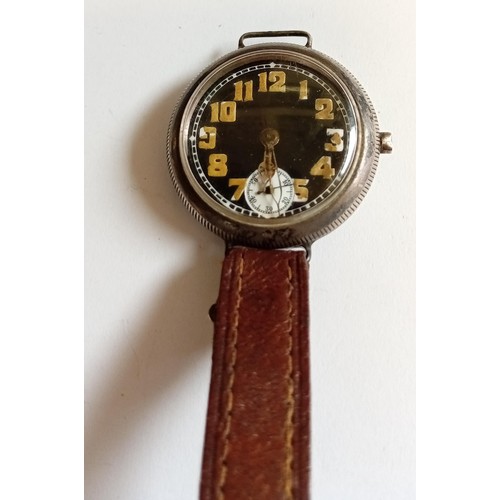 9 - Antique Rolex Swiss fully hallmarked 1915 Trench watch 656899 15 Jewels. From deceased estate, worki... 