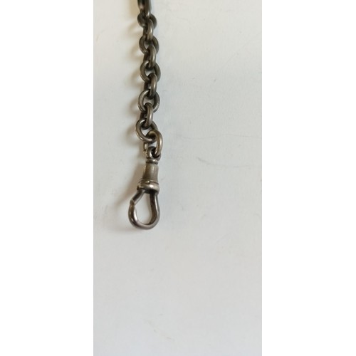 10 - Antique sterling silver fob chain