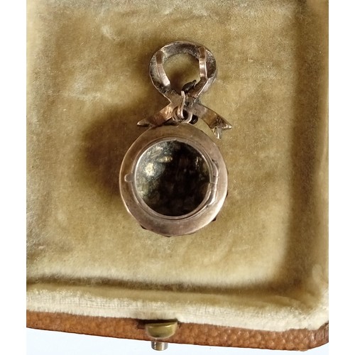 29 - Antique unmarked but believed silver locket pendant with garnets of good age