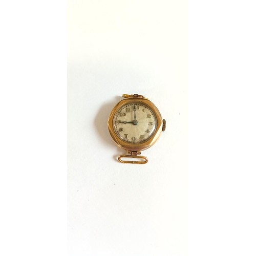 31 - 375 9 ct gold vintage watch total weight 8g approx.