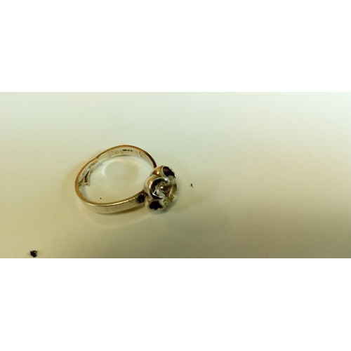 54 - 1970's Swedesign with rock crystal ring fully hallmarked, maker J&G size P approx.