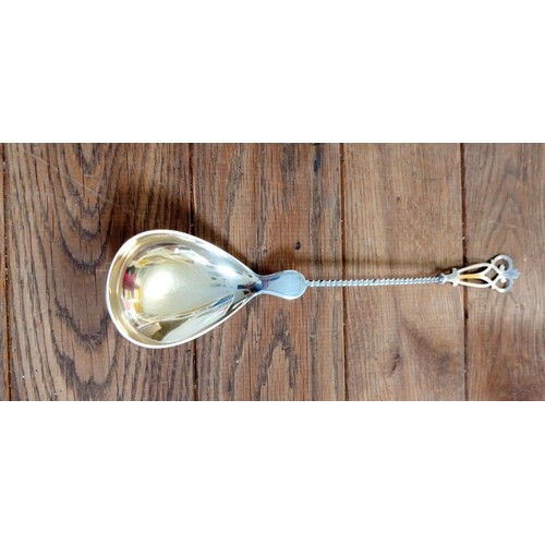 97 - Danish silver anniversary spoon P Hertz 1901