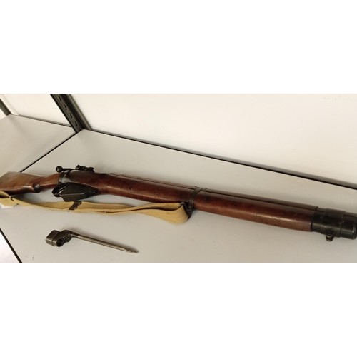 30 - Deactivated Bolt action rifle No 4 Fazakerley with bayonet serial number DA26133A chamber length .30... 