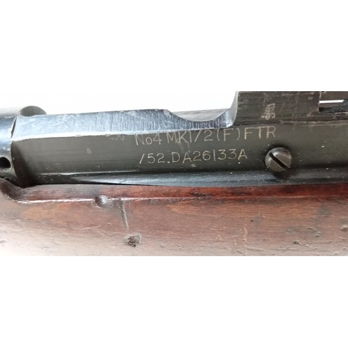 30 - Deactivated Bolt action rifle No 4 Fazakerley with bayonet serial number DA26133A chamber length .30... 