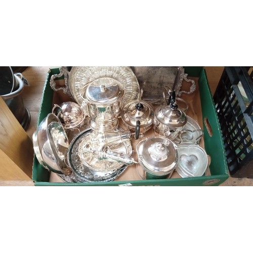 21 - Large selection of silver-plated ware