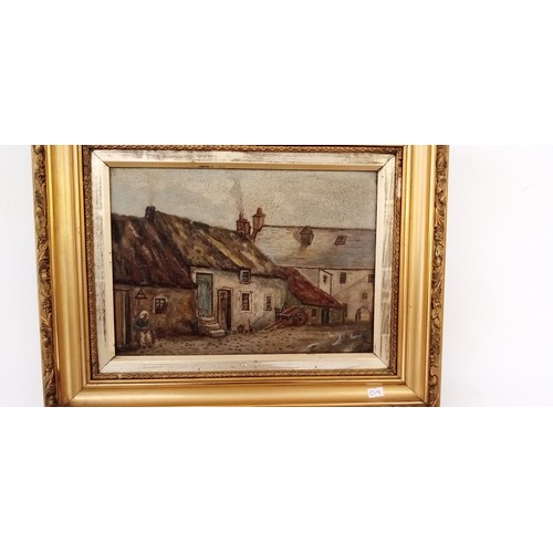 23 - Original framed oil on canvas farm scene