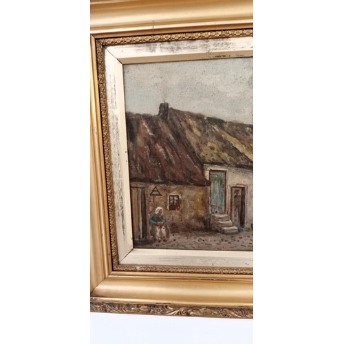 23 - Original framed oil on canvas farm scene