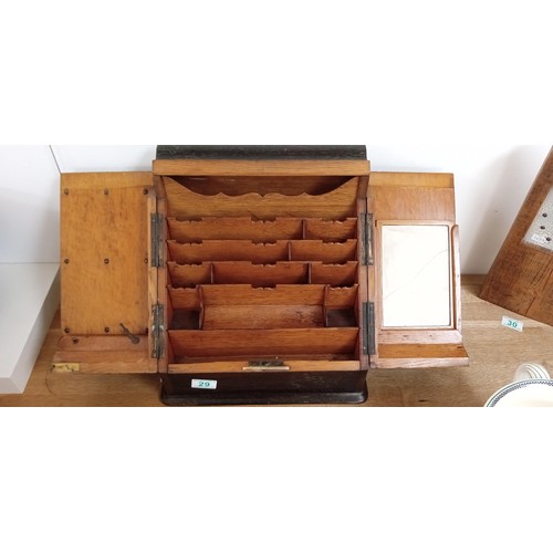 29 - Antique Sampson Mordan stationery cabinet