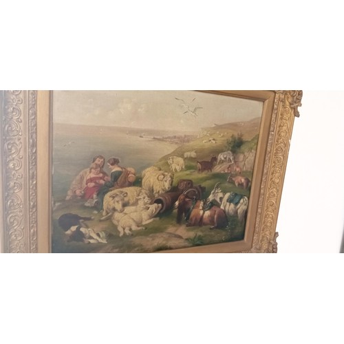 48 - Antique oil painting in style of Sir Edwin Landseer