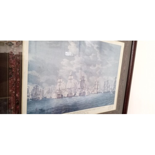 56 - Framed Print 'Galleon ships' engraved by Richard Patton