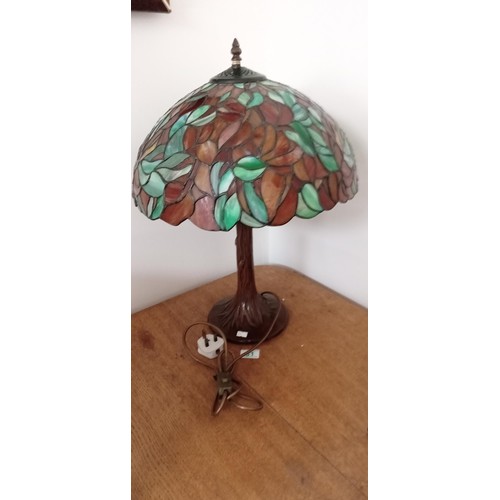 61 - Tiffany style tree table lamp