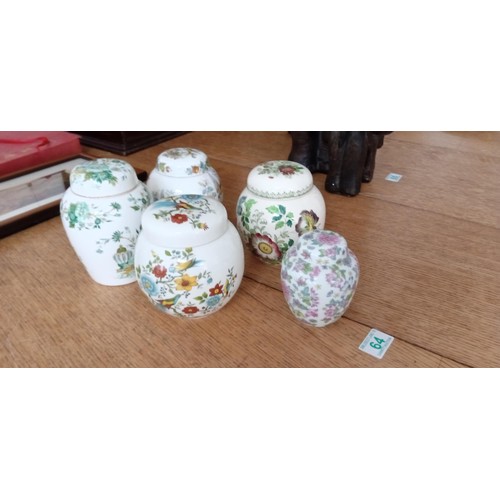 64 - Selection of ginger jars, one for potpourri