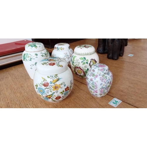 64 - Selection of ginger jars, one for potpourri