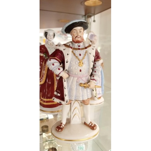 95 - Henry VIII & his 6 wives Sitzendorf porcelain made in Germany