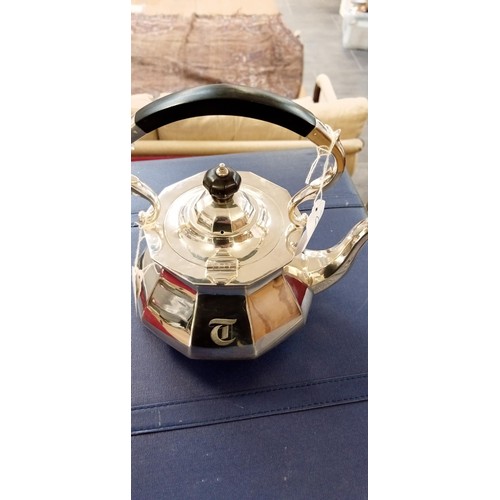 108 - Silver plated teapot Marples & Co. which has similar pattern to lot 106