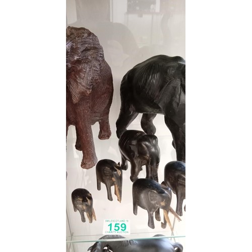 159 - Selection of elephant ornaments