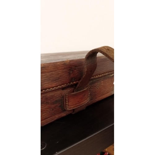 166 - Vintage leather gun case