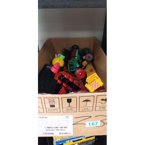 167 - Box of model vehicles & more