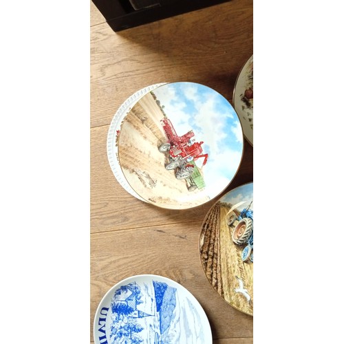 171 - Plates inc. tractors and Spode