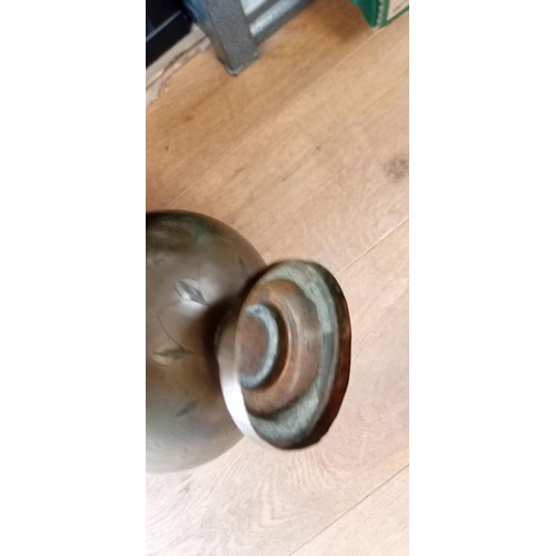 174 - Brass / Copper Oriental handles vase